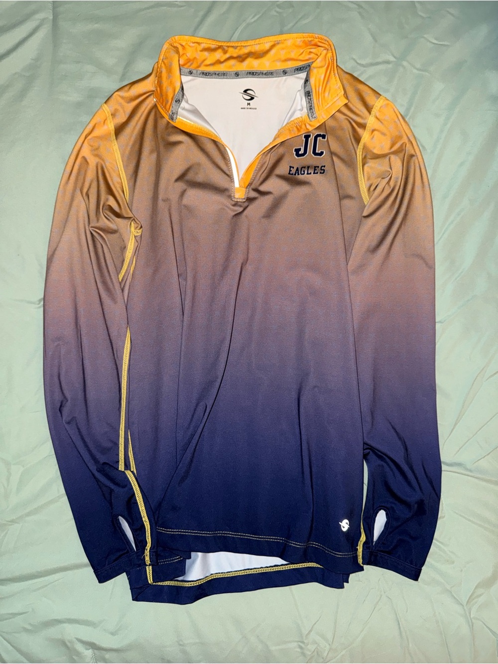 JC Eagles Gradient Quarter-Zip Pullover - Yellow to Navy